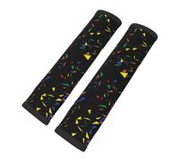 Cozimangoe Seat Belt Pads, 2 Pack SeatBelt Cover Shoulder Protector Soft Cushion for Car Backpack Camera Strap Luggage, Personalized Print Triangles Abstract Confetti