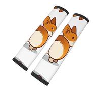 Cozimangoe Seat Belt Pads, 2 Pack SeatBelt Cover Shoulder Protector Soft Cushion for Car Backpack Camera Strap Luggage, Personalized Corgi Dog Funny Butt