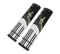 Cozimangoe Seat Belt Pads, 2 Pack SeatBelt Cover Shoulder Protector Soft Cushion for Car Backpack Camera Strap Luggage, Personalized Piano Keyboard Music Note