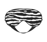 Cozimangoe Sleep Mask, Double Sided Silky Soft Eye Masks Adjustable Strap Blindfold for Women Men, Travel Night Shift Yoga Camping, Personalized Zebra Stripes Black White Animals