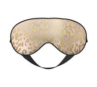 Cozimangoe Sleep Mask, Double Sided Silky Soft Eye Masks Adjustable Strap Blindfold for Women Men, Travel Night Shift Yoga Camping, Personalized Pink Rose Gold Metallic Steel Leopard Animal Skin