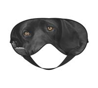 Cozimangoe Sleep Mask, Double Sided Silky Soft Eye Masks Adjustable Strap Blindfold for Women Men, Travel Night Shift Yoga Camping, Personalized Black Lab Labrador Dog Puppy Cute Dog