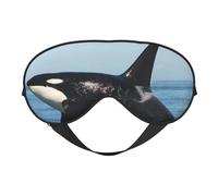 Cozimangoe Sleep Mask, Double Sided Silky Soft Eye Masks Adjustable Strap Blindfold for Women Men, Travel Night Shift Yoga Camping, Personalized Killer Whale Printed