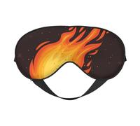 Cozimangoe Sleep Mask, Double Sided Silky Soft Eye Masks Adjustable Strap Blindfold for Women Men, Travel Night Shift Yoga Camping, Personalized Red Falling Fireball Flame Pattern