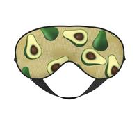 Cozimangoe Sleep Mask, Double Sided Silky Soft Eye Masks Adjustable Strap Blindfold for Women Men, Travel Night Shift Yoga Camping, Personalized Avocado Dot Brown