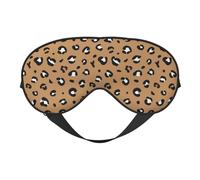 Cozimangoe Sleep Mask, Double Sided Silky Soft Eye Masks Adjustable Strap Blindfold for Women Men, Travel Night Shift Yoga Camping, Personalized Little Spotted Leopard Panther Ochre