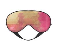 Cozimangoe Sleep Mask, Double Sided Silky Soft Eye Masks Adjustable Strap Blindfold for Women Men, Travel Night Shift Yoga Camping, Personalized Geometric Rhombus Modern Abstract Art