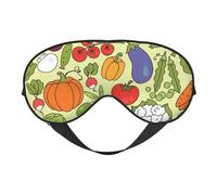Cozimangoe Sleep Mask, Double Sided Silky Soft Eye Masks Adjustable Strap Blindfold for Women Men, Travel Night Shift Yoga Camping, Personalized Various Vegetable Patterns