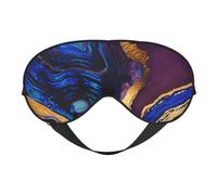 Cozimangoe Sleep Mask, Double Sided Silky Soft Eye Masks Adjustable Strap Blindfold for Women Men, Travel Night Shift Yoga Camping, Personalized Agate Abstract Purple, Blue, Gold