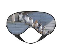 Cozimangoe Sleep Mask, Double Sided Silky Soft Eye Masks Adjustable Strap Blindfold for Women Men, Travel Night Shift Yoga Camping, Personalized Dogs Border Collie Shetland Sheepdogs Alaskan