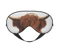 Cozimangoe Sleep Mask, Double Sided Silky Soft Eye Masks Adjustable Strap Blindfold for Women Men, Travel Night Shift Yoga Camping, Personalized Highland Cow Colorful
