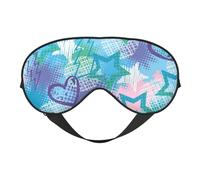 Cozimangoe Sleep Mask, Double Sided Silky Soft Eye Masks Adjustable Strap Blindfold for Women Men, Travel Night Shift Yoga Camping, Personalized Rock Stars Flash