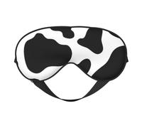 Cozimangoe Sleep Mask, Double Sided Silky Soft Eye Masks Adjustable Strap Blindfold for Women Men, Travel Night Shift Yoga Camping, Personalized Cow Spot