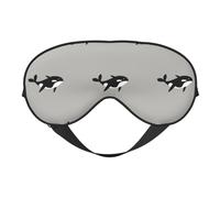Cozimangoe Sleep Mask, Double Sided Silky Soft Eye Masks Adjustable Strap Blindfold for Women Men, Travel Night Shift Yoga Camping, Personalized Orca Whale Seamless Pattern Cartoon Style