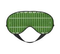 Cozimangoe Sleep Mask, Double Sided Silky Soft Eye Masks Adjustable Strap Blindfold for Women Men, Travel Night Shift Yoga Camping, Personalized Football Field