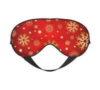 Cozimangoe Sleep Mask, Double Sided Silky Soft Eye Masks Adjustable Strap Blindfold for Women Men, Travel Night Shift Yoga Camping, Personalized Christmas Background of Snowflakes and Stars