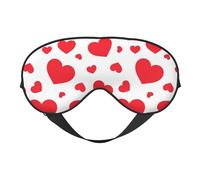 Cozimangoe Sleep Mask, Double Sided Silky Soft Eye Masks Adjustable Strap Blindfold for Women Men, Travel Night Shift Yoga Camping, Personalized Scattered Heart