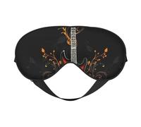 Cozimangoe Sleep Mask, Double Sided Silky Soft Eye Masks Adjustable Strap Blindfold for Women Men, Travel Night Shift Yoga Camping, Personalized Magic Guitar