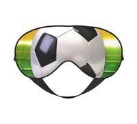 Cozimangoe Sleep Mask, Double Sided Silky Soft Eye Masks Adjustable Strap Blindfold for Women Men, Travel Night Shift Yoga Camping, Personalized Basket Soccer Ball On The Field