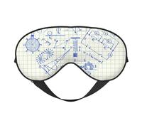 Cozimangoe Sleep Mask, Double Sided Silky Soft Eye Masks Adjustable Strap Blindfold for Women Men, Travel Night Shift Yoga Camping, Personalized Love Physics