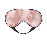 Cozimangoe Sleep Mask, Double Sided Silky Soft Eye Masks Adjustable Strap Blindfold for Women Men, Travel Night Shift Yoga Camping, Personalized Marble Luxury Geometric