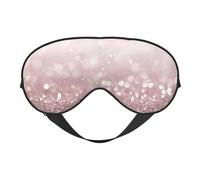 Cozimangoe Sleep Mask, Double Sided Silky Soft Eye Masks Adjustable Strap Blindfold for Women Men, Travel Night Shift Yoga Camping, Personalized Pink Glitter Printed