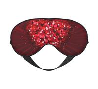 Cozimangoe Sleep Mask, Double Sided Silky Soft Eye Masks Adjustable Strap Blindfold for Women Men, Travel Night Shift Yoga Camping, Personalized Happy Valentine's Day