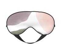 Cozimangoe Sleep Mask, Double Sided Silky Soft Eye Masks Adjustable Strap Blindfold for Women Men, Travel Night Shift Yoga Camping, Personalized Rose Grape & Sage Modern Watercolor Circles