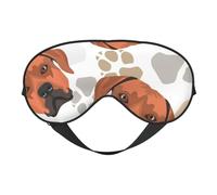 Cozimangoe Sleep Mask, Double Sided Silky Soft Eye Masks Adjustable Strap Blindfold for Women Men, Travel Night Shift Yoga Camping, Personalized Rhodesian Ridgeback with Love
