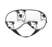 Cozimangoe Sleep Mask, Double Sided Silky Soft Eye Masks Adjustable Strap Blindfold for Women Men, Travel Night Shift Yoga Camping, Personalized Pit Bull T Bone Graphic