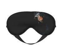Cozimangoe Sleep Mask, Double Sided Silky Soft Eye Masks Adjustable Strap Blindfold for Women Men, Travel Night Shift Yoga Camping, Personalized Doberman Pinscher Pets Dogs Black Dogs Doberman