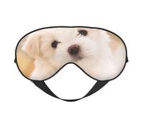 Cozimangoe Sleep Mask, Double Sided Silky Soft Eye Masks Adjustable Strap Blindfold for Women Men, Travel Night Shift Yoga Camping, Personalized West Highland White Terrier