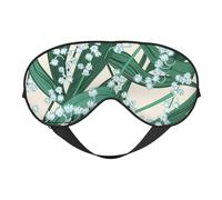Cozimangoe Sleep Mask, Double Sided Silky Soft Eye Masks Adjustable Strap Blindfold for Women Men, Travel Night Shift Yoga Camping, Personalized Lily of The Valley