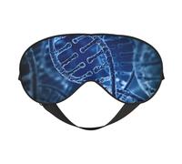 Cozimangoe Sleep Mask, Double Sided Silky Soft Eye Masks Adjustable Strap Blindfold for Women Men, Travel Night Shift Yoga Camping, Personalized DNA Chain Photo Printed