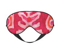 Cozimangoe Sleep Mask, Double Sided Silky Soft Eye Masks Adjustable Strap Blindfold for Women Men, Travel Night Shift Yoga Camping, Personalized Pink and Orange Tribal Ikat