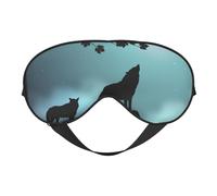 Cozimangoe Sleep Mask, Double Sided Silky Soft Eye Masks Adjustable Strap Blindfold for Women Men, Travel Night Shift Yoga Camping, Personalized Wolf (3)