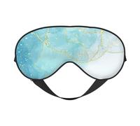 Cozimangoe Sleep Mask, Double Sided Silky Soft Eye Masks Adjustable Strap Blindfold for Women Men, Travel Night Shift Yoga Camping, Personalized Blue Liquid Marble