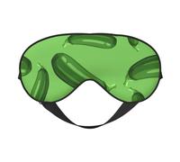 Cozimangoe Sleep Mask, Double Sided Silky Soft Eye Masks Adjustable Strap Blindfold for Women Men, Travel Night Shift Yoga Camping, Personalized Green Ripe Zucchini