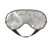 Cozimangoe Sleep Mask, Double Sided Silky Soft Eye Masks Adjustable Strap Blindfold for Women Men, Travel Night Shift Yoga Camping, Personalized Quatrefoil Moroccan Mother of Pearl