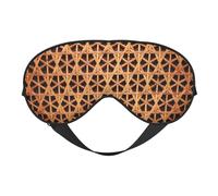 Cozimangoe Sleep Mask, Double Sided Silky Soft Eye Masks Adjustable Strap Blindfold for Women Men, Travel Night Shift Yoga Camping, Personalized Wicker Woven Grid Printed