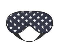 Cozimangoe Sleep Mask, Double Sided Silky Soft Eye Masks Adjustable Strap Blindfold for Women Men, Travel Night Shift Yoga Camping, Personalized Stars Navy Blue White