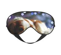 Cozimangoe Sleep Mask, Double Sided Silky Soft Eye Masks Adjustable Strap Blindfold for Women Men, Travel Night Shift Yoga Camping, Personalized Cavalier King Charles Spaniel Small Spaniel