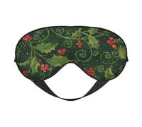 Cozimangoe Sleep Mask, Double Sided Silky Soft Eye Masks Adjustable Strap Blindfold for Women Men, Travel Night Shift Yoga Camping, Personalized Holly