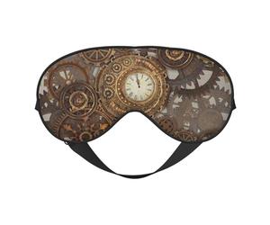 Cozimangoe Sleep Mask, Double Sided Silky Soft Eye Masks Adjustable Strap Blindfold for Women Men, Travel Night Shift Yoga Camping, Personalized Steampunk Background