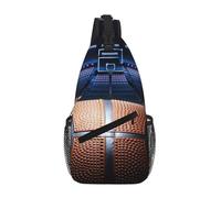 Cozimangoe Sling Bag For Man Woman, Reversible Shoulder Strap Crossbody Backpack Travel Hiking Biking Climbing Outdoors, Basketball Arena