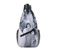 Cozimangoe Sling Bag For Man Woman, Reversible Shoulder Strap Crossbody Backpack Travel Hiking Biking Climbing Outdoors, Penguin In The Snow