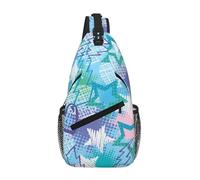 Cozimangoe Sling Bag For Man Woman, Reversible Shoulder Strap Crossbody Backpack Travel Hiking Biking Climbing Outdoors, Rock Stars Flash