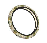 Cozimangoe Steering Wheel Covers, High Elastic Anti-Slip Universal Fit, Protector for SUVs Trucks and Vans Car Accessories, Personalized patterns, Wild Spring Snowdrop