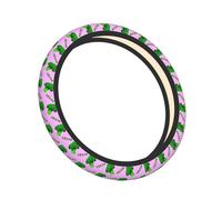 Cozimangoe Steering Wheel Covers, High Elastic Anti-Slip Universal Fit, Protector for SUVs Trucks and Vans Car Accessories, Personalized patterns, Broccoli Vegan Green Pink