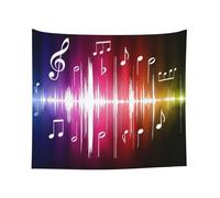 Cozimangoe Tapestry for Wall Art, 60x51 Inch Polyester Wall Hanging Fade Resistant, Bedroom Dorm Living Room Beach Party, Personalized Music Note Printed